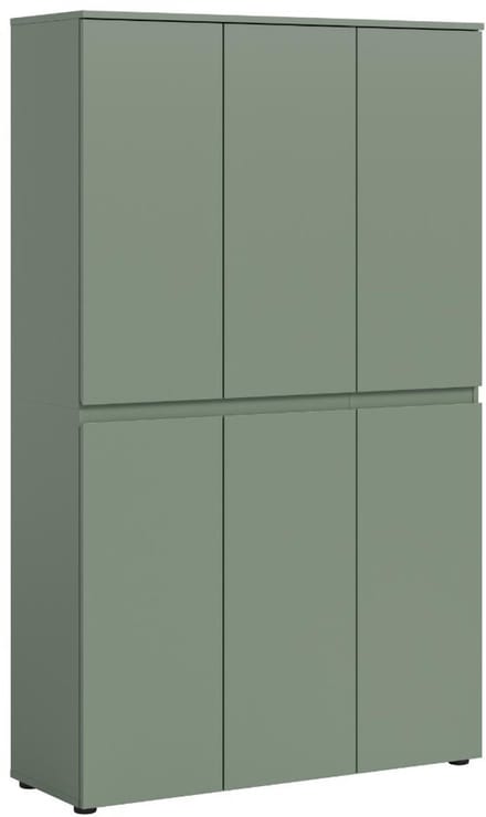Scarpa kledingkast 6 deuren stoffig groen.