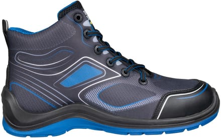 Safety Jogger Flow S1P Middelhoog Slipvast SRC – ESD, Zwart/Blauw – Maat 44