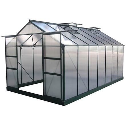 Habitat et jardin Tuinkas broeikas polycarbonaat "Dahlia" Groen dennengroen 13,29 m²