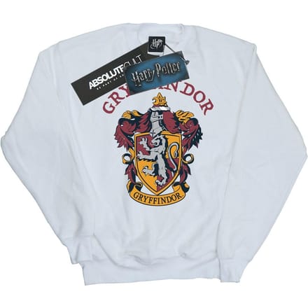 Harry Potter Meisjes Gryffindor Katoenen Sweatshirt (Wit)
