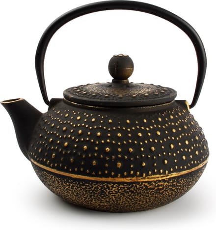 Salt & Pepper Theepot My Tea met RVS Filter - Gietijzer Zwart / Goud - 800 ml