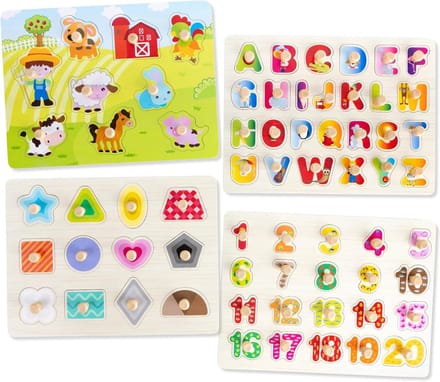 Houten Puzzel voor Peuters vanaf 1 tot 2 Jaar