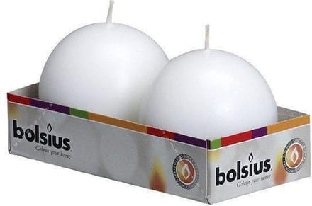 Bolsius - Bolkaars - Bolkaars 70 mm - tray 2 Wit - per 2 stuks