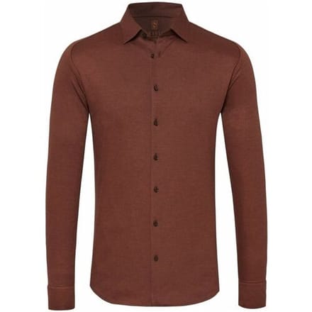 Desoto Overhemd Kent Piqué Optics Jersey Bruin / male