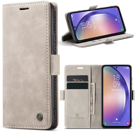 Solidenz Hoesje - Geschikt voor Samsung Galaxy A54 - Urban Book - Beige