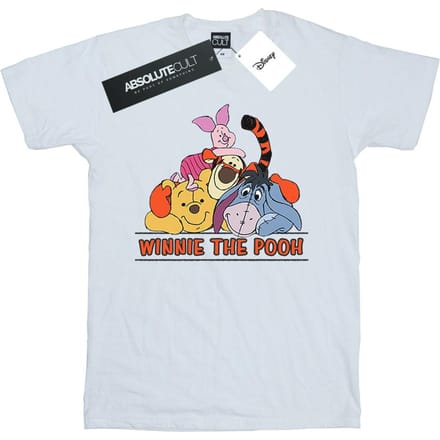 Disney Heren Winnie De Poeh Groep T-Shirt (Wit)