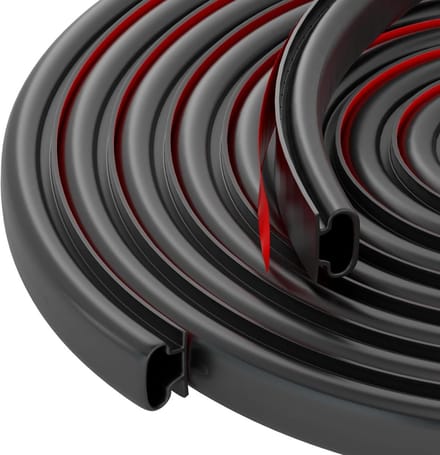Zelfklevend deurrubber tochtstopper - Flexibele rubberen afdichting zwart 15 m