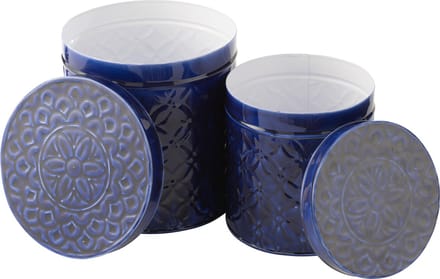 J-Line doos Pag - metaal - blauw - 2 stuks