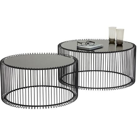 Salontafelset 69.5x69.5cm Kare Design Wire Black