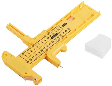 Dailygoody - Roller Circle Cutter - Verstelbare Snijtool voor Papier, Leer en Handwerk - Geel
