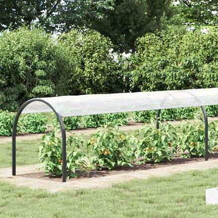vidaXL - Plantenafdekking - met - zeilringen - 1x6 - m - polyethyleen