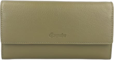 Esquire Peru Portemonnee RFID Leer 18,5 cm - Dames - Horizontaal - olive