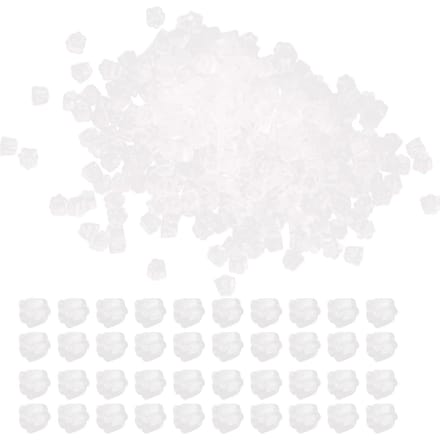 500 stuks Oorbellen Achterkant Oordop Zacht Transparant Siliconen Oorbellen Achterkant Vervangend Accessoire white