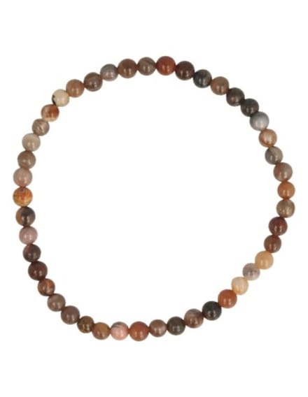 Versteend hout kralenarmband 4 mm