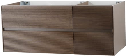 LAYDA wastafelonderkast – 119x49x52 cm – Donker walnoten – Greeploos & softclose