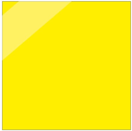Blanco sticker glans geel, vierkant, beschrijfbaar 100 x 100 mm
