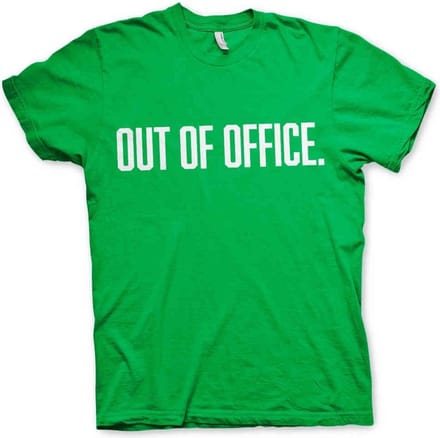 Heren Fun Tshirt -XL- OUT OF OFFICE Groen