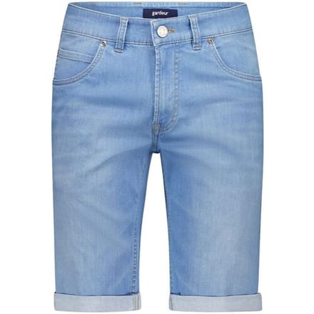 Gardeur Bermuda John Soft Touch Lightweight Denim Bleach Blue / male
