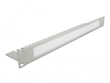 Delock 19″ Cable Management Brush Strip with Cable Support Plate 1U grey