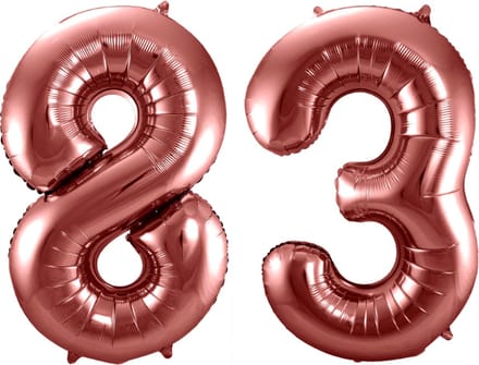 Folieballon 83 jaar brons 86cm