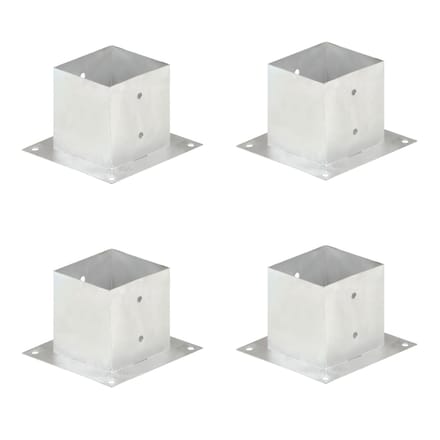vidaXL - Paalankers - 4 - st - 141 - mm - gegalvaniseerd - metaal