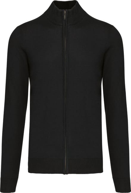 Kariban Heren cardigan met rits K961 - Black - M