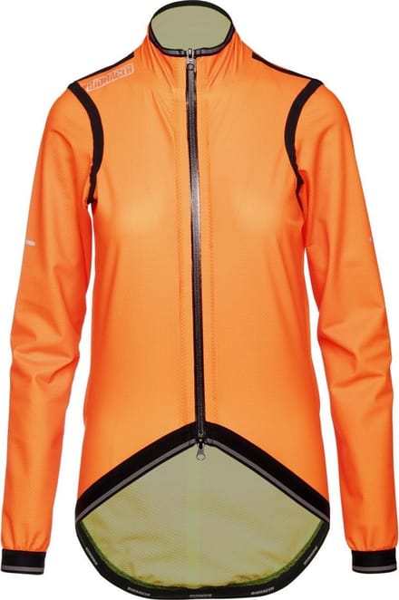 BIORACER Kaaiman - Regenjas Fiets - Dames - Oranje - Waterafstotend & Winddicht - Reflecterend - Maat M