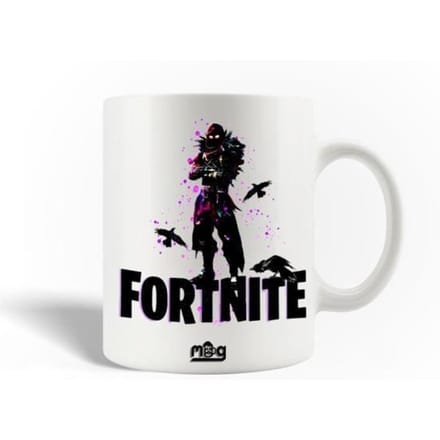 Mug en Céramique - Fortnite - Raven - 30cl - Blanc - Compatible Lave-Vaisselle