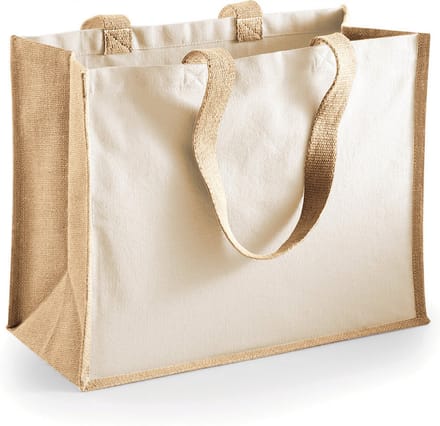 Westford Mill Printers Jute Classic Shopper WM422 - Natural - 42 x 33 x 19 cm