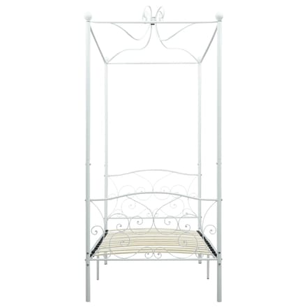 vidaXL - Hemelbedframe - metaal - wit - 100x200 - cm