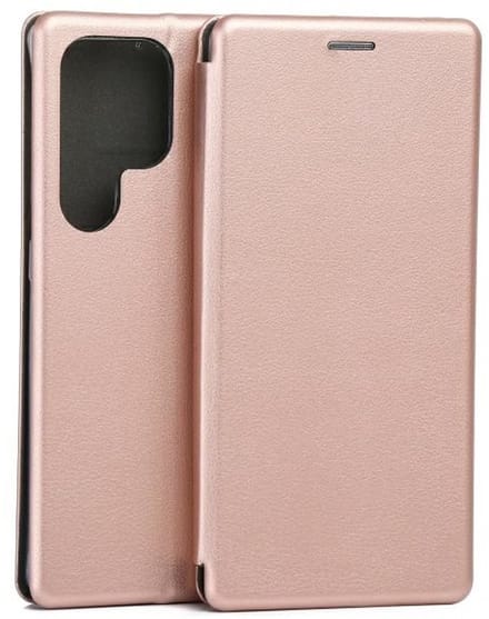 Beline - Boek Magneet - Samsung Galaxy S25 Ultra - Rood-goud - Magnetische Sluiting