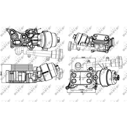 Olie radiator, motorolie NRF 31326