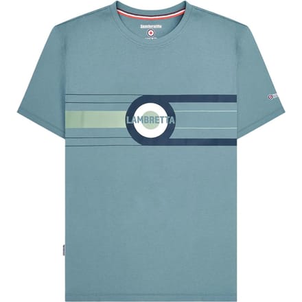 Lambretta Heren Target Band T-Shirt (Rookblauw)