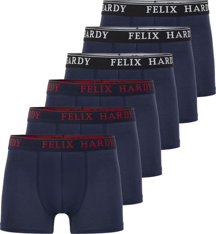 Felix Hardy Boxer - Boxershort Multipack 6 Pack - Onderbroek Mannen - Ondergoed - 95% Katoen Heren Navy - S