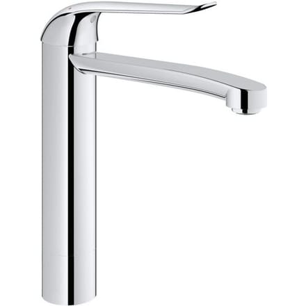 GROHE Eurosmart Care wastafelkraan - opbouw - hoog - 1-gats - eengreeps - zonder waste - chroom
