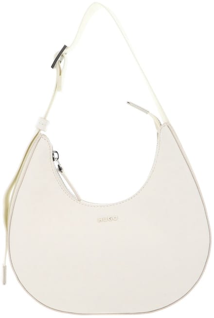 HUGO schoudertas Bel 2.0 Hobo Bag Open White crème