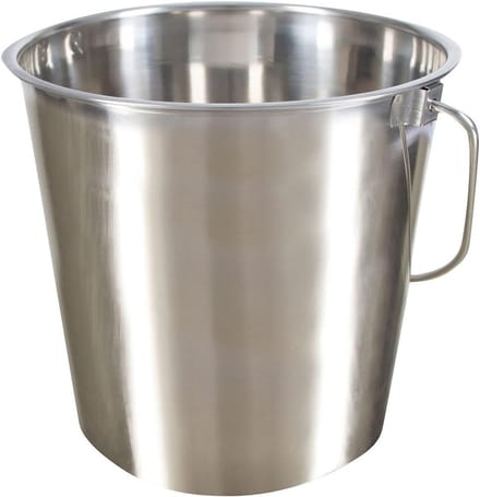 Roestvrijstalen Emmer met Handvat - 8.5 Liter - Gepolijst