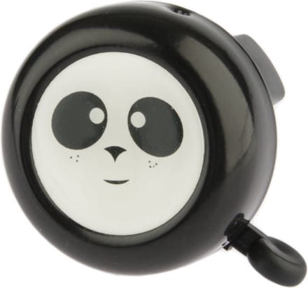 Pexkids Kinderfietsbel met pandaontwerp - zwart/wit - duurzaam en weerbestendig