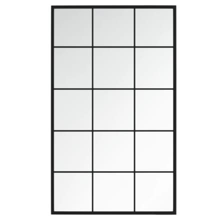 vidaXL - Wandspiegel - 100x60 - cm - metaal - zwart