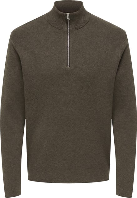 ONLY&SONS - ONSTING LIFE REG HALF ZIP KNIT NOOS - Heren - Gebreide truien