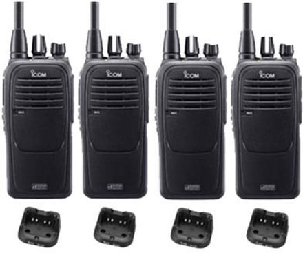 Set van 4 com IC-F29DR3 Digitaal DPMR en PMR446 IP67 portofoons