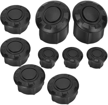 Allecto - Motorfiets Frame Gat Caps Cover Plug Kit - Duurzaam - Zwart