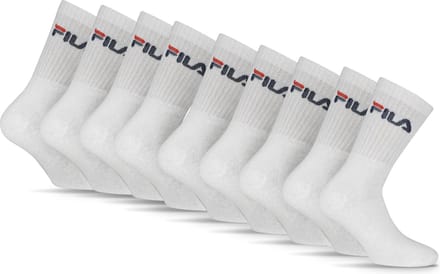 FILA - Crew Sportsokken | 9-Pack | Sports Socks | Maat 43/46 - Wit