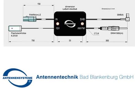 DAB/FM signaal splitter