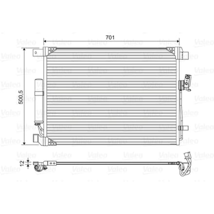 Condensator, airconditioning VALEO 822605