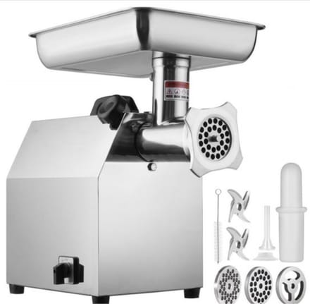 Commerciële Vleesmolen - Worstmaker - 122kg/uur - 850W - RVS - Grijs