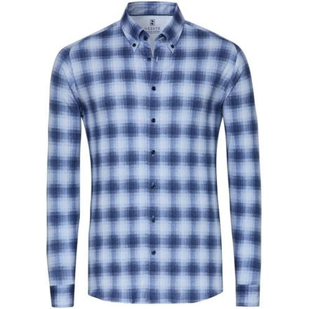 Desoto Overhemd Casual Button-Down 3D Check Flanel Blauw / male