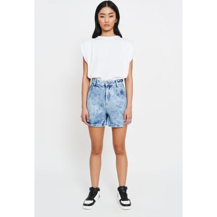 BENU Dames Korte Lichtblauwe Katoenen Denim Shorts