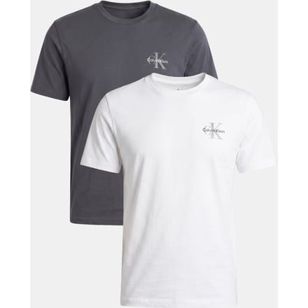 Calvin Klein Ss 30s Classic Micro Monogram Tee Bright White/dark Slate Taglia: M | Magliette basic Outlet | Uomo | Bianco
