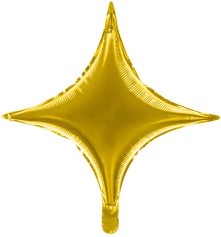 Partydeco - Folieballon Ster 4 punten - goud - 42 cm